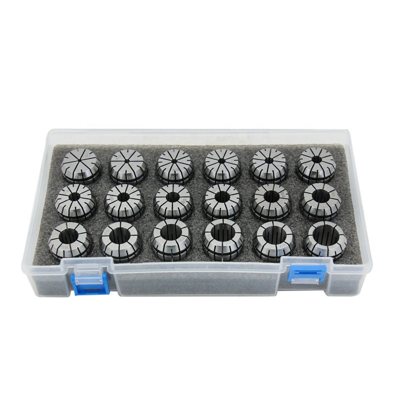 Olicnc er32 conjunto de pinças, 18 peças, 3-20mm, 65mn, mandril para ferramenta de fresagem cnc, máquina de gravura, eixo do motor, cortadores, conjunto de pinças er32